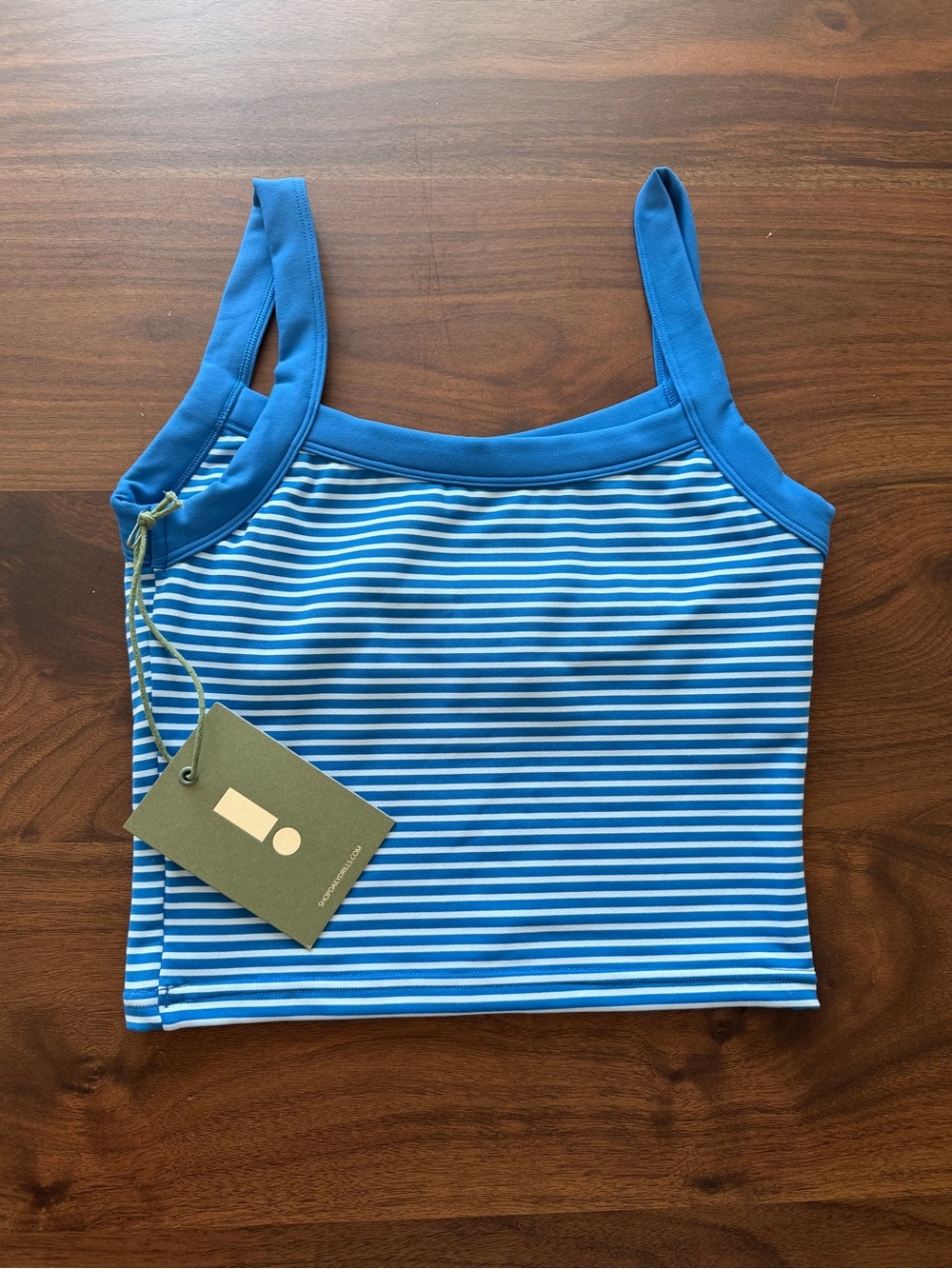 Daily Drills Blue Striped Tank Top